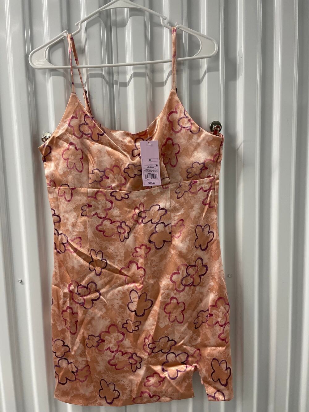 Women’s Wild Fable Lined Floral Slip Dress Color Pink Size M Made in China